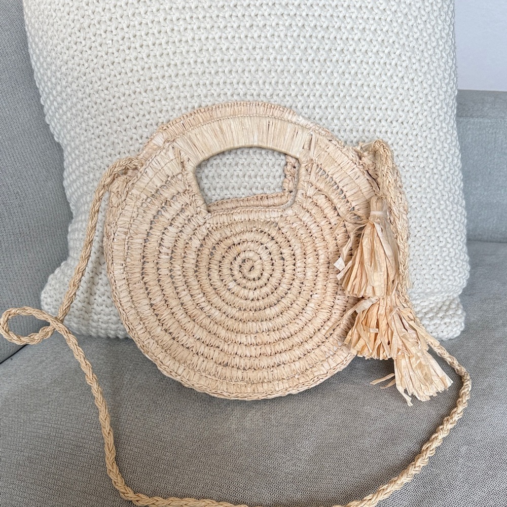 Tan Woven Handbag